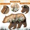 Honoson Forest Animal Rustic Wall Art Decor Wooden Farmhouse Wall Decoration Wooden Animal Decor Wood Forest and Mountain Ornaments for Cabin Bedroom Living Room Decor (Bear Style, Colorful)